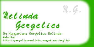 melinda gergelics business card